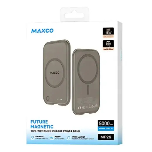پاوربانک مگنتی مکسکو 5000 میلی آمپر قابل حمل مدل MAXCO MP26 PD 20W