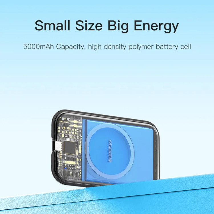پاوربانک مگنتی مکسکو 5000 میلی آمپر قابل حمل مدل MAXCO MP26 PD 20W
