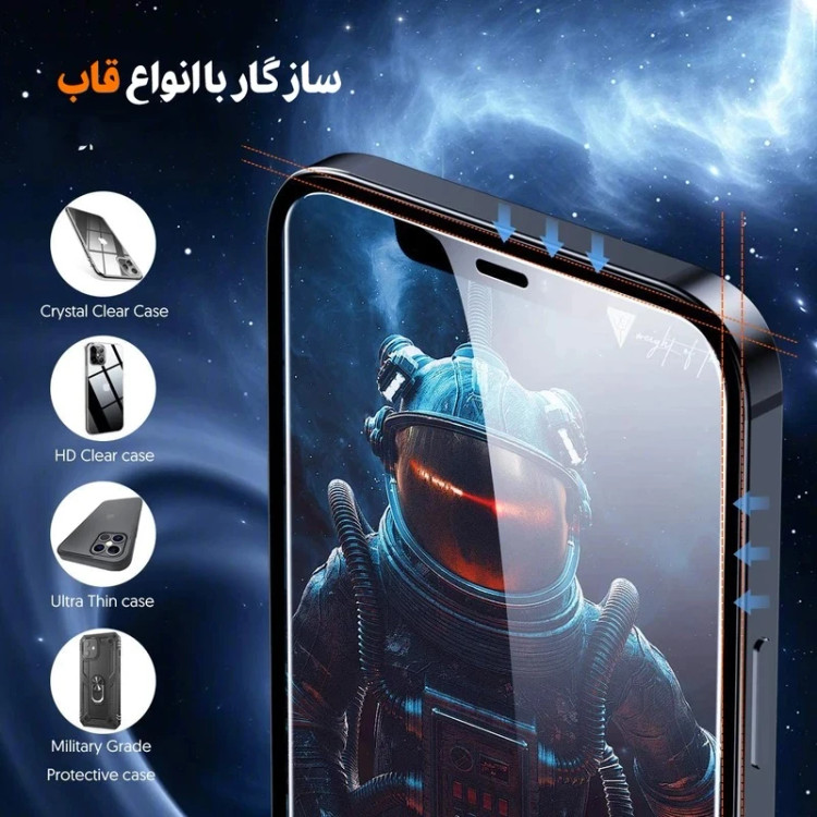 محافظ صفحه نمایش iPhone 17 Pro Max مدل Super-D