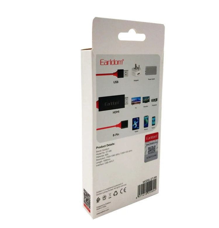 کابل HDMI و شارژر ارلدام EARLDOM ET-W8 HDMI Cable