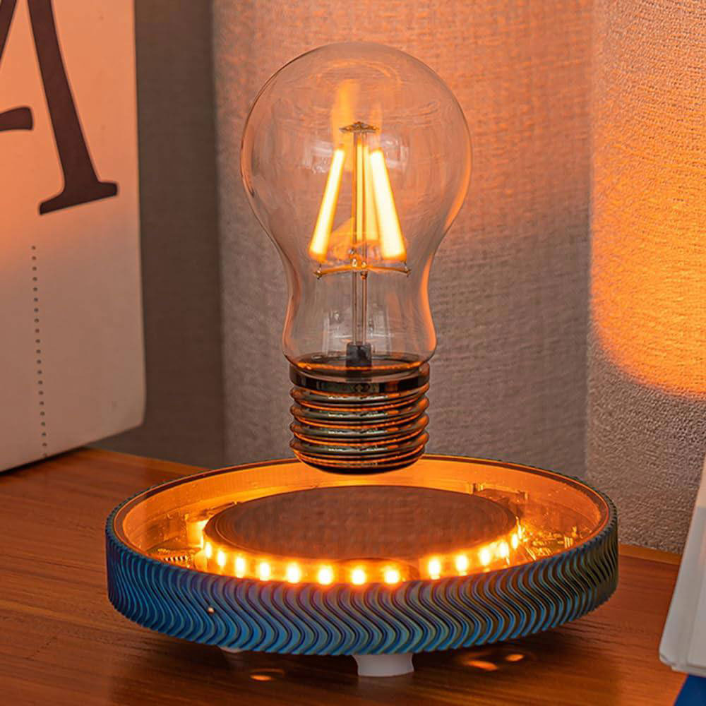 لامپ مغناطیسی معلق با پایه شفاف ترنسپرنت | Magnetic Levitating Lamp